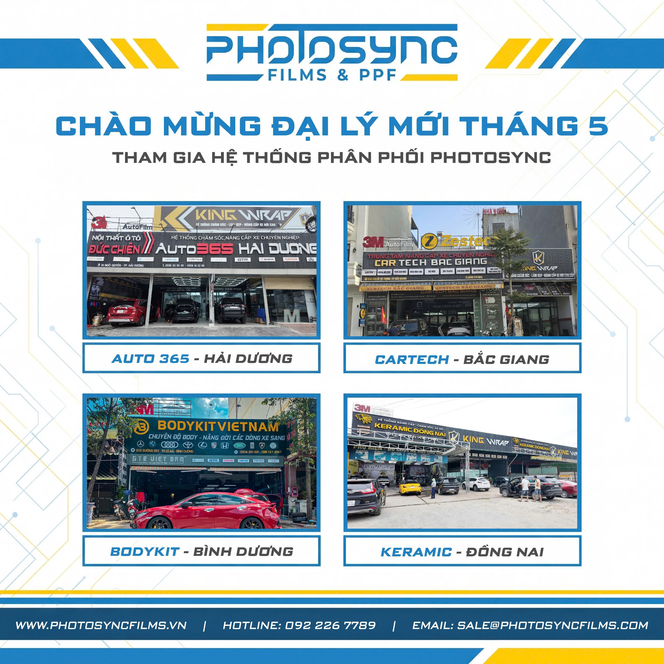Photosync Films Mở Rộng Hệ Thống Tháng 5/2026: Chào Đón 10 Đại Lý Chính Hãng Mới Trên Toàn Quốc